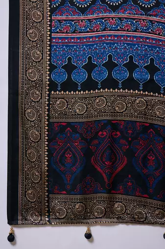 Black fancy party wear ready made saree collection