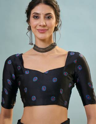 Black fancy party wear ready made saree collection 5