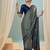 Blue instant wear designer saree with blouse fabric
