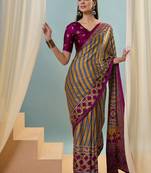 Wine traditional festival ready to wear saree