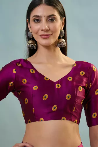 Wine traditional festival ready to wear saree