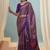 Purple trending ready to drape saree for women with blouse piece