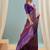 Purple trending ready to drape saree for women with blouse piece