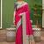 Pink soft banarasi silk blend saree with zari weaving meenakari design