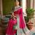 Pink soft banarasi silk blend saree with zari weaving meenakari design