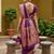 Wine soft banarasi silk blend saree with zari weaving meenakari design