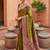 Mahendi  soft banarasi silk blend saree with zari weaving meenakari design