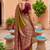 Mahendi  soft banarasi silk blend saree with zari weaving meenakari design