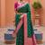 Sea green soft banarasi silk blend saree with zari weaving meenakari design