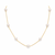 Pearl station necklace and stud earrings set, white, gold-tone chain, elegant jewellery set for women