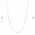 Pearl station necklace and stud earrings set, cream, 46 inches (116.8 cm), 11-13 mm oval pearls
