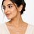 Pearl drop charm necklace with stud earrings set, silver chain, white freshwater pearl, bridal jewellery