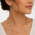 jewellers freshwater pearl necklace and earring set, multi-colour, double strand chain, stud earrings