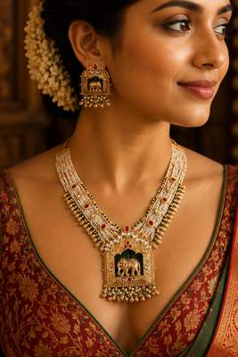Gajadwara grandeur temple necklace 1