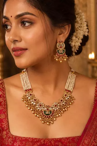Ratnapushpa Sovereign Temple Necklace
