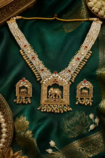 Gajadwara Grandeur Temple Necklace