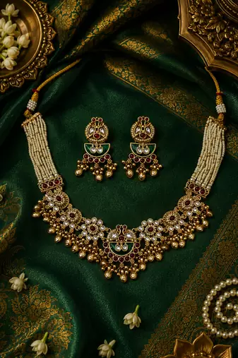 Ratnapushpa Sovereign Temple Necklace