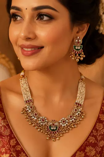 Ratnapushpa Sovereign Temple Necklace