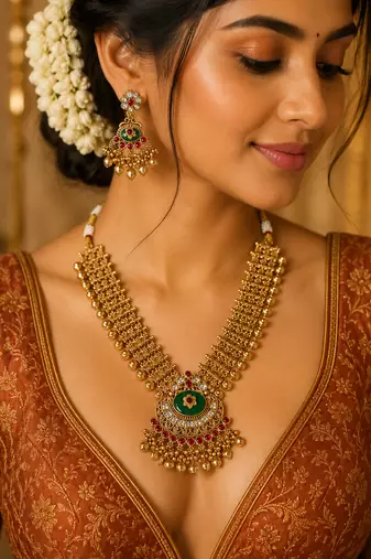 Ratnamandala Regal Temple Necklace
