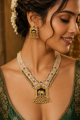 Gajadwara grandeur temple necklace 4