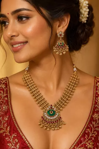 Ratnamandala Regal Temple Necklace