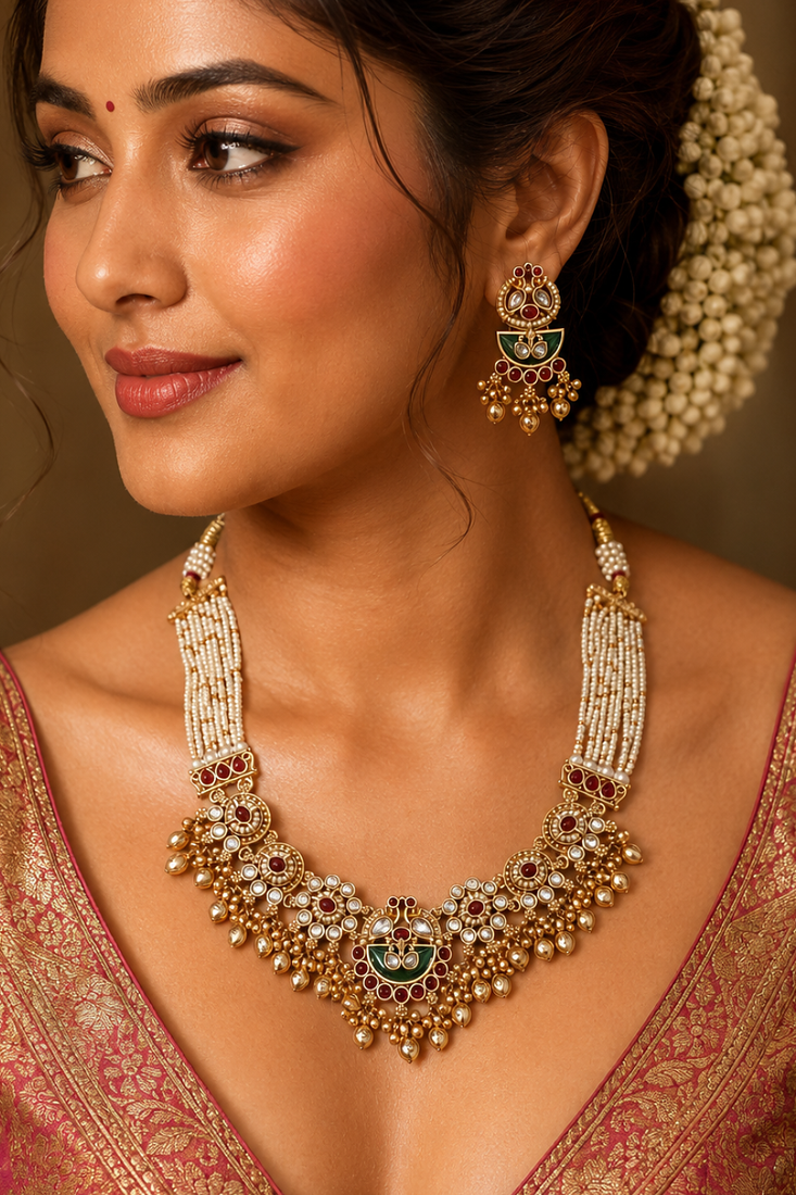 Ratnapushpa Sovereign Temple Necklace