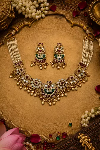 Ratnapushpa Sovereign Temple Necklace