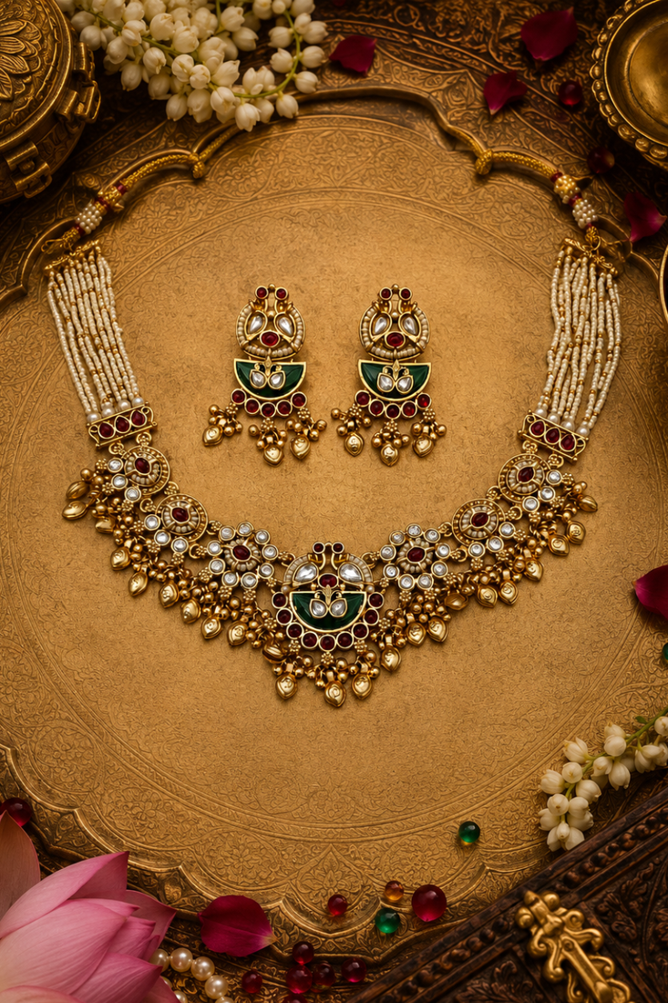 Ratnapushpa Sovereign Temple Necklace