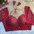 Red cotton blouse for women plain saree blouse