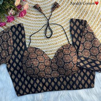 Black cotton blouse for women designer saree blouse 1