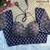 Navy blue cotton blouse for women thread saree blouse