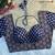 Navy blue cotton blouse for women elegant saree blouse