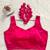 Pink satin blouse for women designer saree blouse