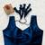 Navy blue satin blouse for women zari saree blouse