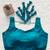 Teal satin blouse for women fancy saree blouse