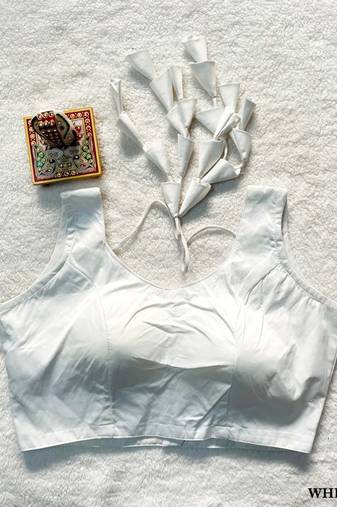White satin blouse for women elegant saree blouse