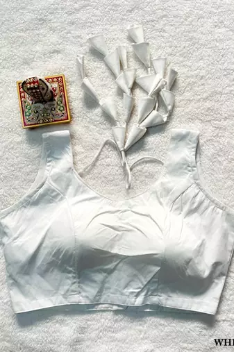 White satin blouse for women elegant saree blouse