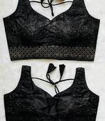 Black silk blouse for women designer saree blouse