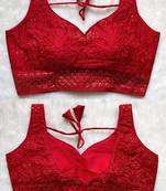 Red silk blouse for women zari saree blouse
