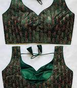 Green silk blouse for women festive saree blouse