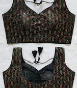 Black silk blouse for women designer saree blouse