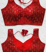 Red silk blouse for women zari saree blouse