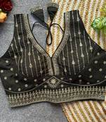 Black silk blouse for women stylish saree blouse