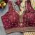 Dark maroon silk blouse for women traditional saree blouse