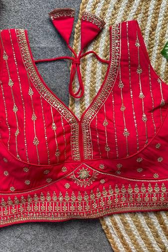 Dark pink silk blouse for women zari saree blouse