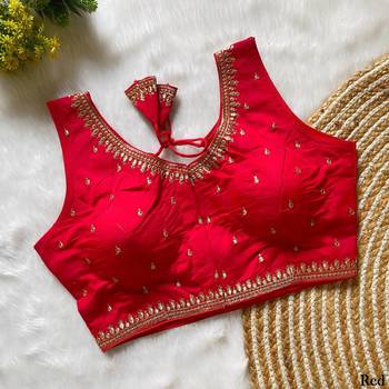 Red silk blouse for women designer saree blouse 1
