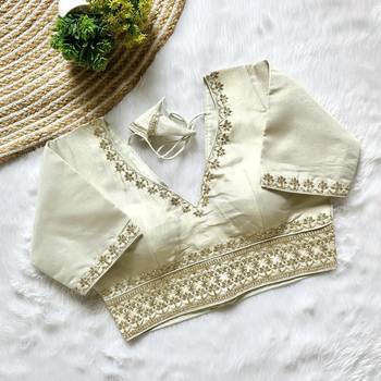 White tissue blouse for women designer saree blouse 1
