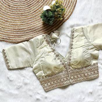 White tissue blouse for women designer saree blouse 3