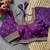 Purple silk blouse for women thread saree blouse