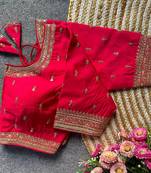 Pink silk blouse for women fancy saree blouse